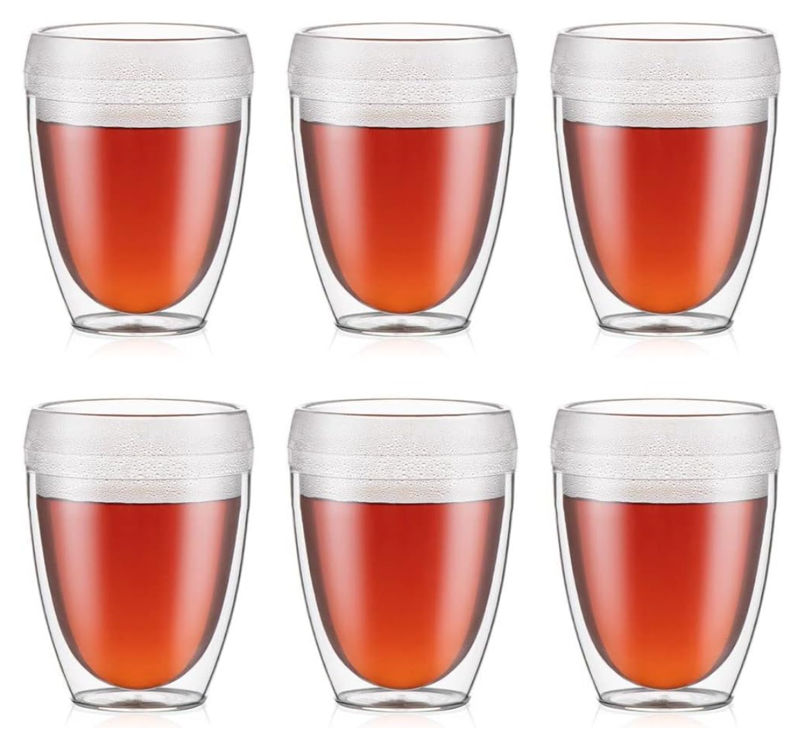Bodum 11849-10SA-12 Pavina Outdoor Shatterproof Double Wall Tumbler 6-Pack, 12 Ounce, Clear Main image