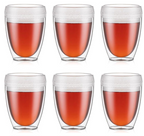 Bodum 11849-10SA-12 Pavina Outdoor Shatterproof Double Wall Tumbler 6-Pack, 12 Ounce, Clear