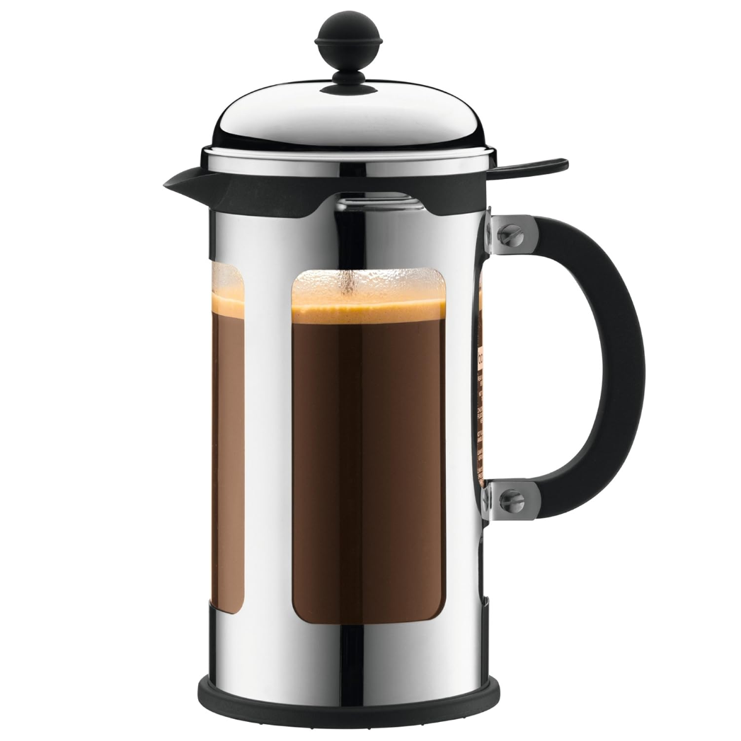 Bodum 11172-16 Chambord French Press 8 Cup Coffee Maker, 1L, Chrome