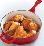 Crock Pot Artisan 3.5 Quart Enameled Cast Iron Deep Sauté Pan, Scarlet Red
