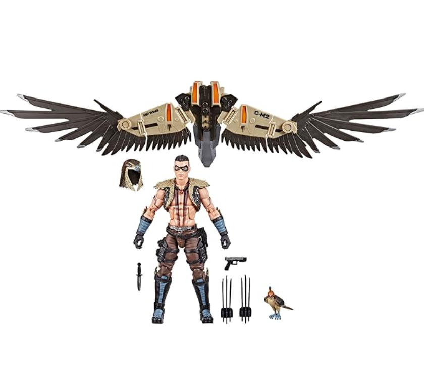G.I. Joe Classified Series CHIP RAPTOR TALON & GENERAL LEDGER, Collectible 6 Inch Action Figure & Pet with 7 Accessories; Articulated Wings