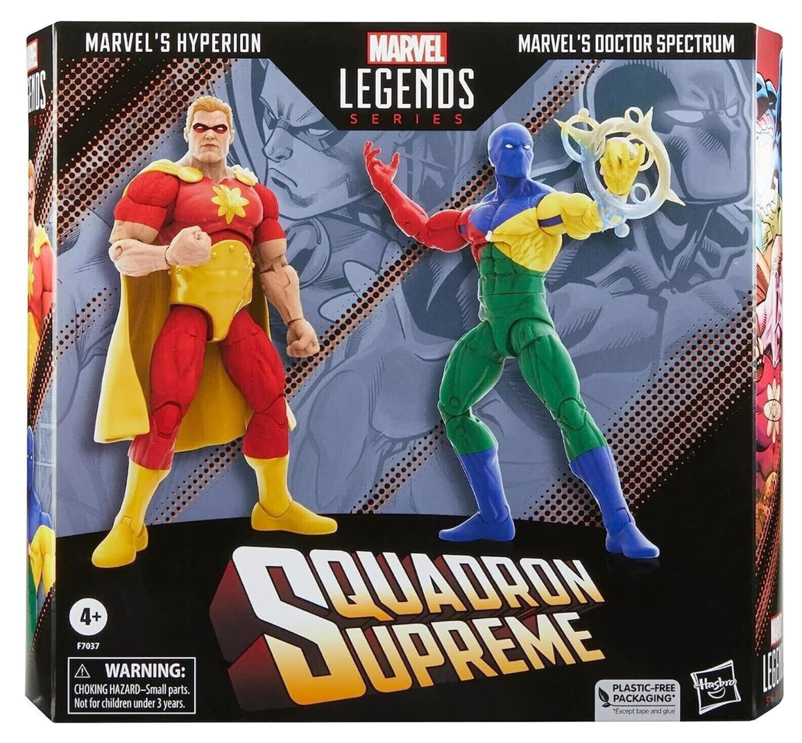 Hasbro Marvel Legends Series Marvel's Hyperion and Marvel's Doctor Spectrum, Squadron Supreme Collectible 6 Inch Action Figures
