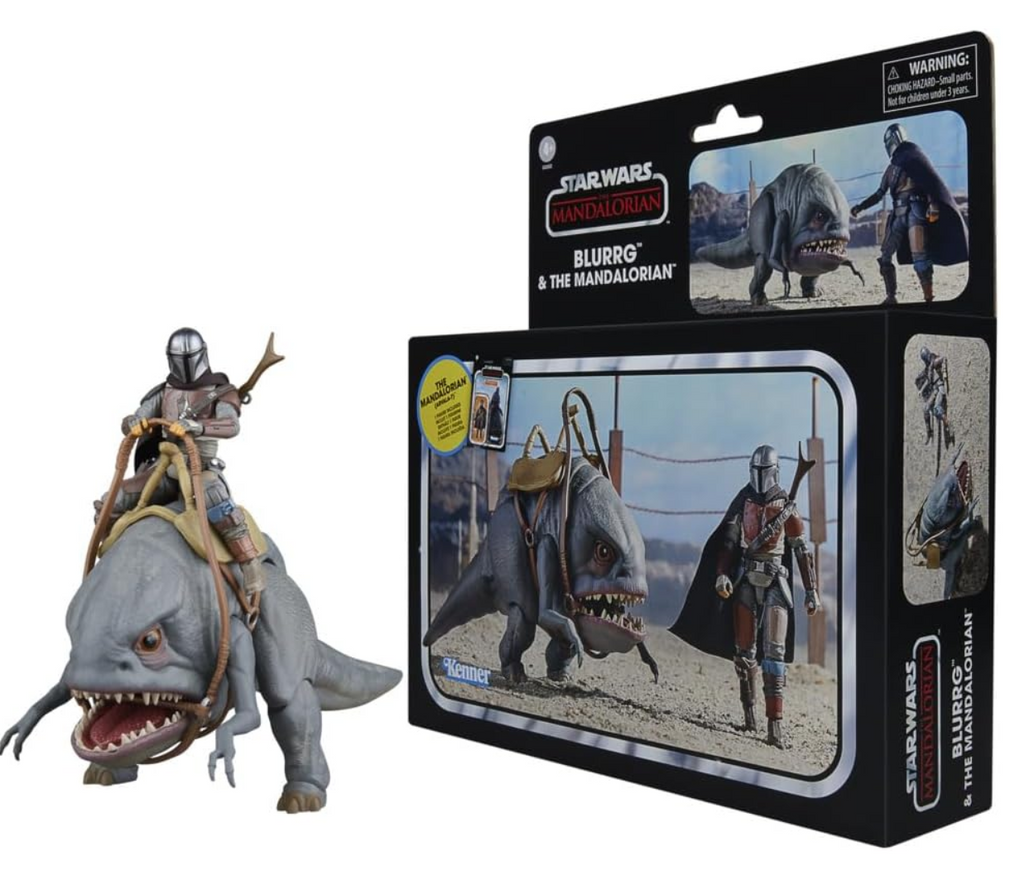 Hasbro Star Wars The Vintage Collection Blurrg & The Mandalorian, Star Wars: The Mandalorian 3.75 Inch Collectible Action Figure 2-Pack