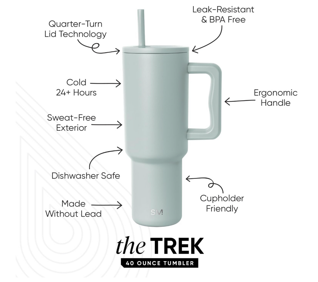 Simple Modern 40 oz Tumbler with Handle and Straw Lid