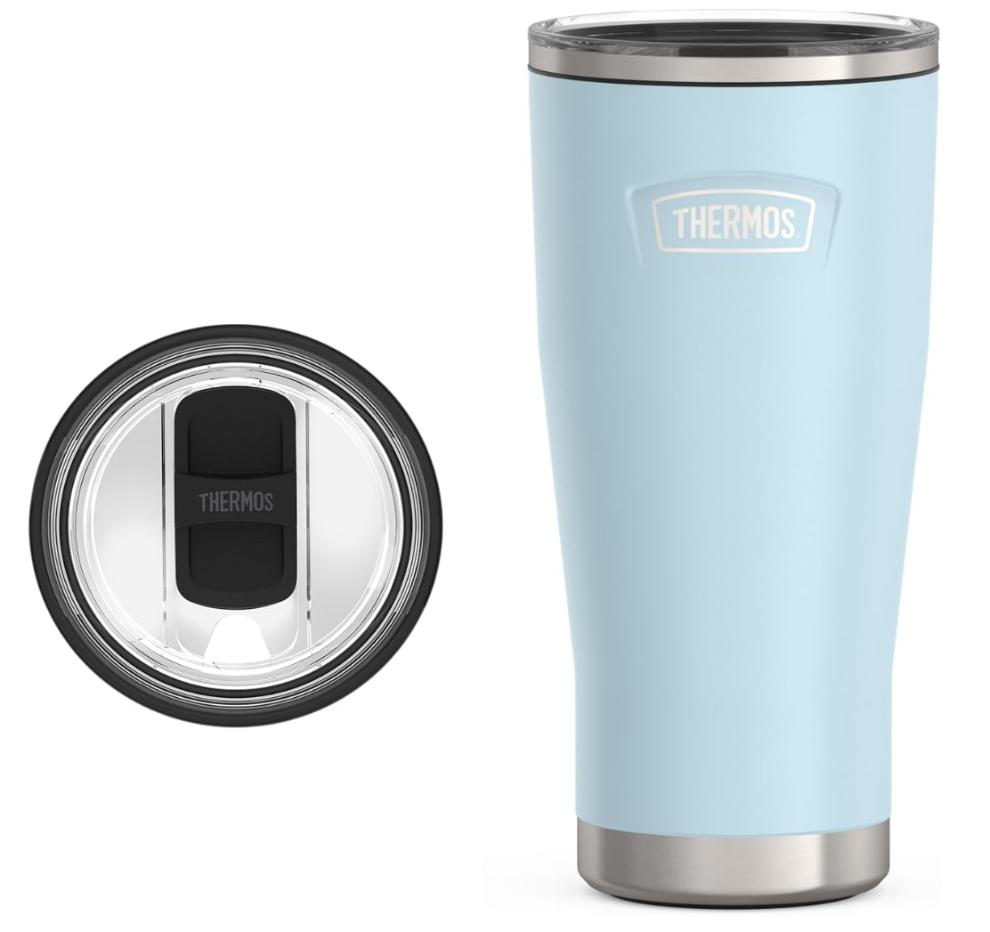 ICON SERIES BY THERMOS Stainless Steel Cold Tumbler with Slide Lock, 24 Ounce, Glacier Main image