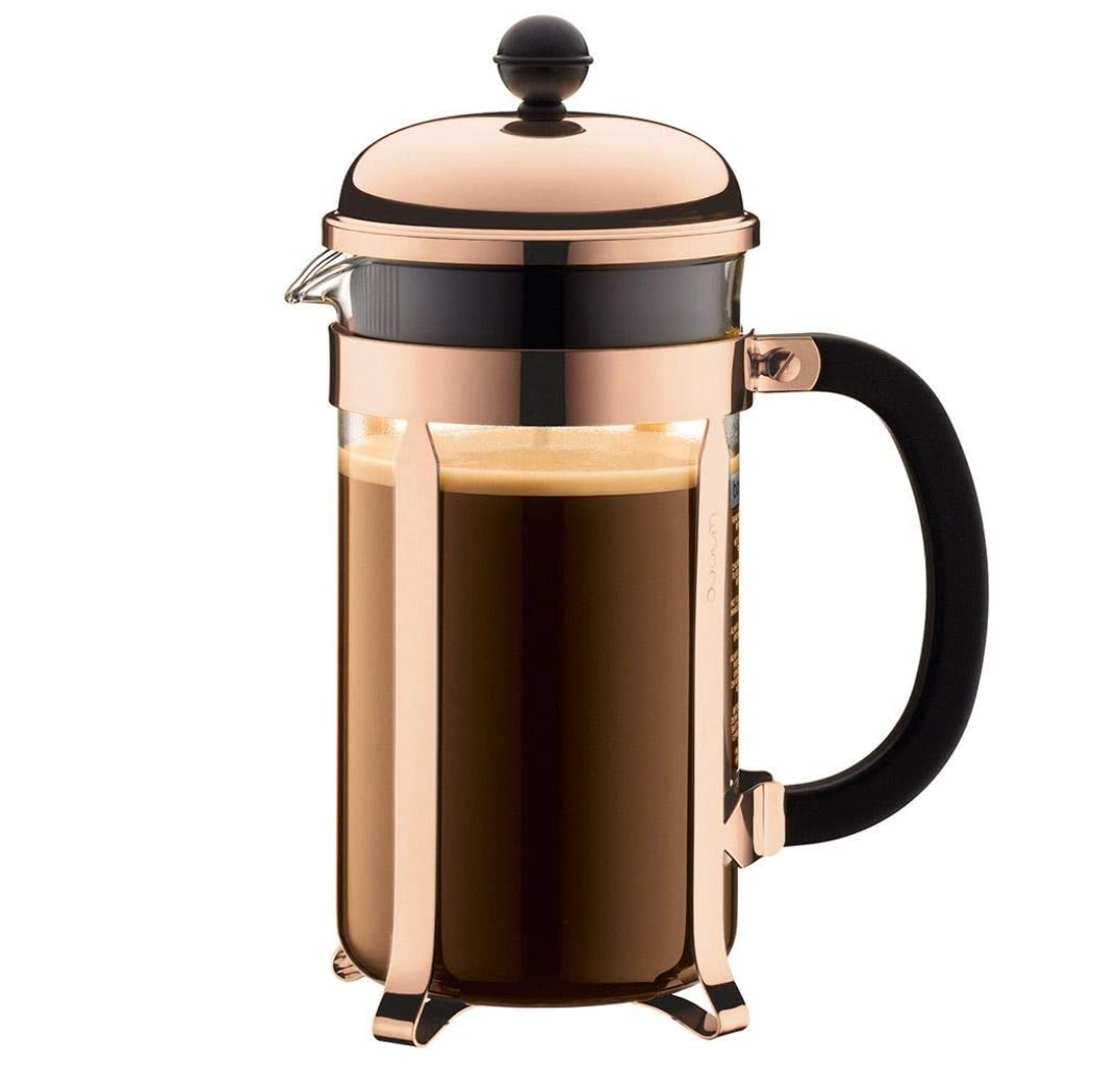 BODUM 1928-18 Chambord Stainless Steel French Press Coffee Maker, 8 Cup, 1L Main image