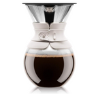 Bodum 11571-913S Pour Over Coffee Maker with Permanent Filter, 1L, Off White