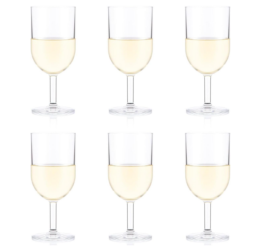BODUM 11926-10SA-12 Bodum Wine Cocktail Glasses, White Wine Plastic Glass, 8.1 fl oz- 230 ml, Set of 6