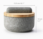 Joseph Joseph Dash™ Pestle & Mortar Set with Bamboo Lid Gray