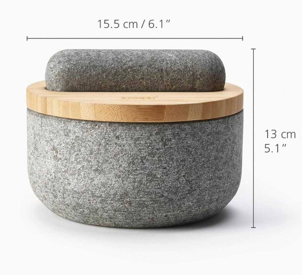 Joseph Joseph Dash™ Pestle & Mortar Set with Bamboo Lid Gray