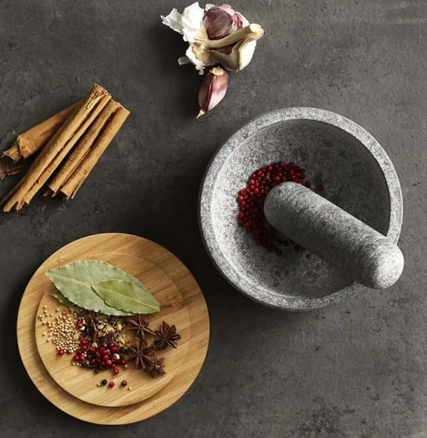 Joseph Joseph Dash™ Pestle & Mortar Set with Bamboo Lid Gray