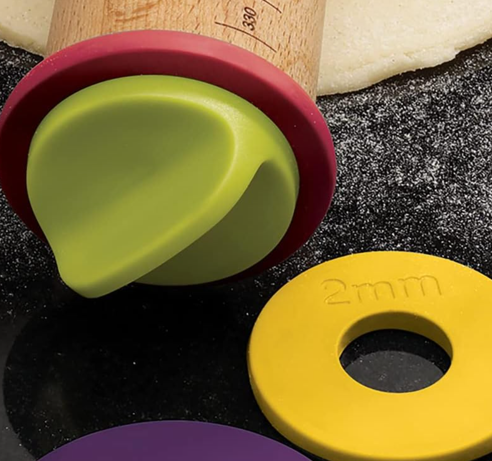 Joseph Joseph 20085 Adjustable Rolling Pin Removable Rings Beech Wood Classic for Baking Dough Pizza Pie Cookies Secondary image