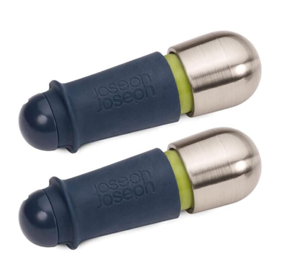 Joseph Joseph 20110 BarWise Twist-lock Wine Stoppers, Blue,2-piece