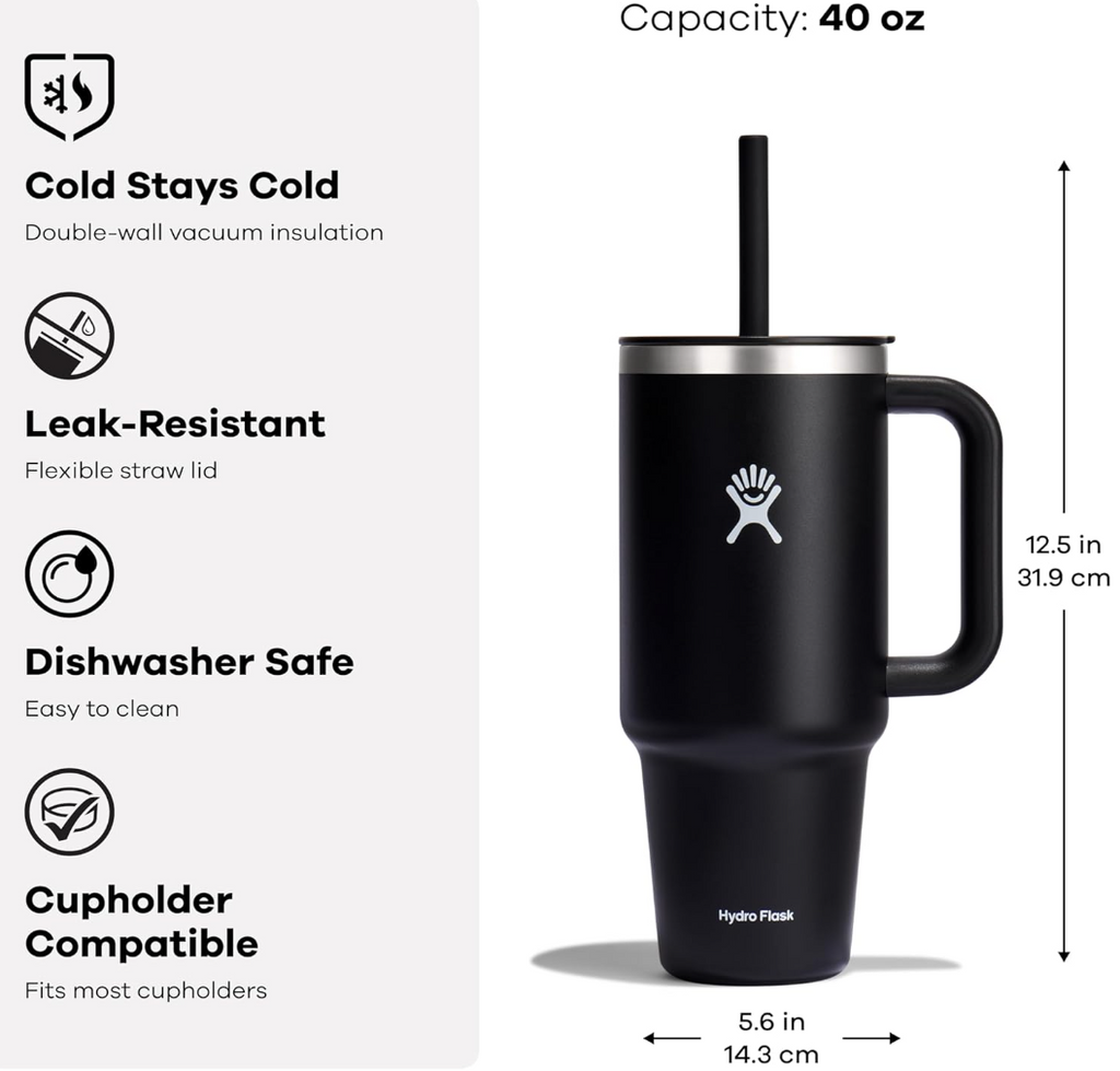 Hydro Flask All Around Travel Tumbler, 40 oz Capacity, Reef
