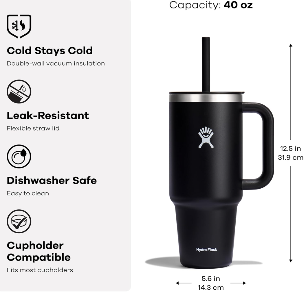Hydro Flask All Around Travel Tumbler, 40 oz Capacity, Reef