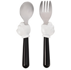 The First Years Disney Mickey Mouse Silicone Placemat with Stainless Steel Fork & Spoon 3 Piece Set