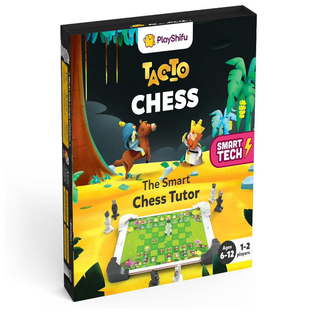 Shifu Play Tacto Chess (Kit + App with 4 Modes) | Interactive Chess Board Game - Fun Chess Set for Kids, Beginners, for Kids, Age 6 & Up | Chess Learning Games (Tablet Not Included) Main image