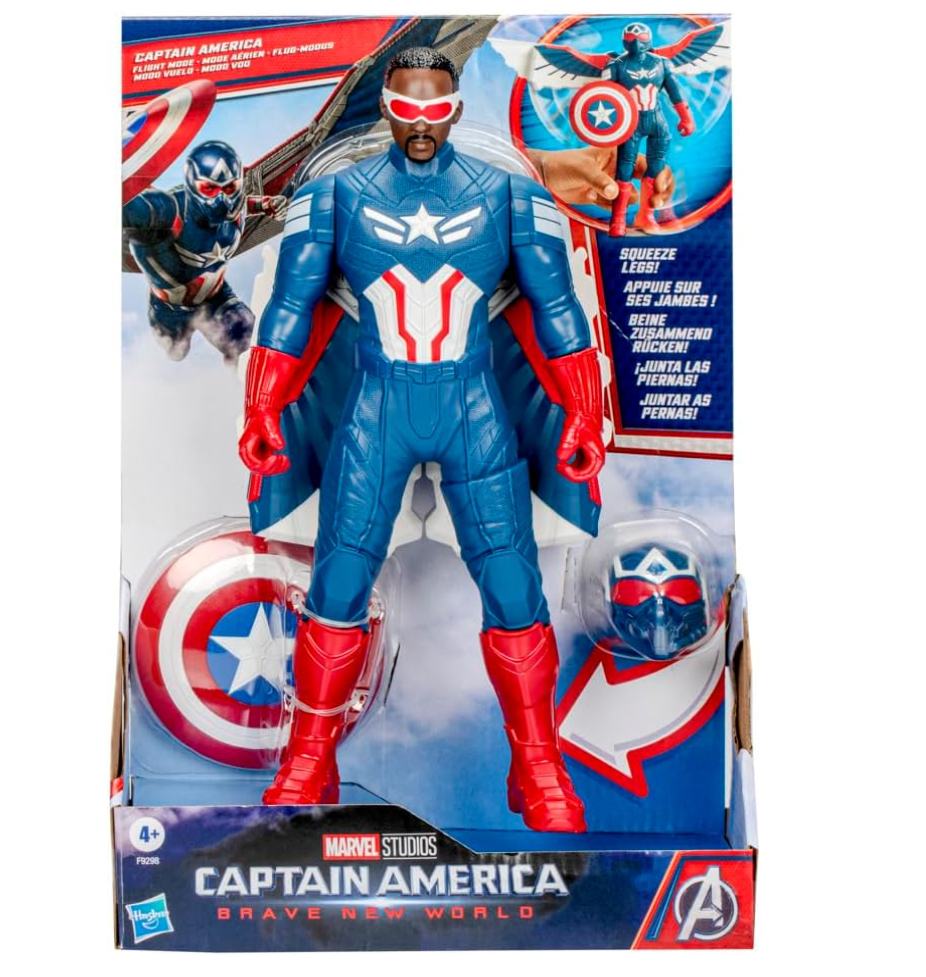 Marvel Avengers Captain America: Brave New World Flight Mode Action Figure with Accessories, 9-Inch-Scale (22 cm) Super Hero Toys for Kids Ages 4+ Main image