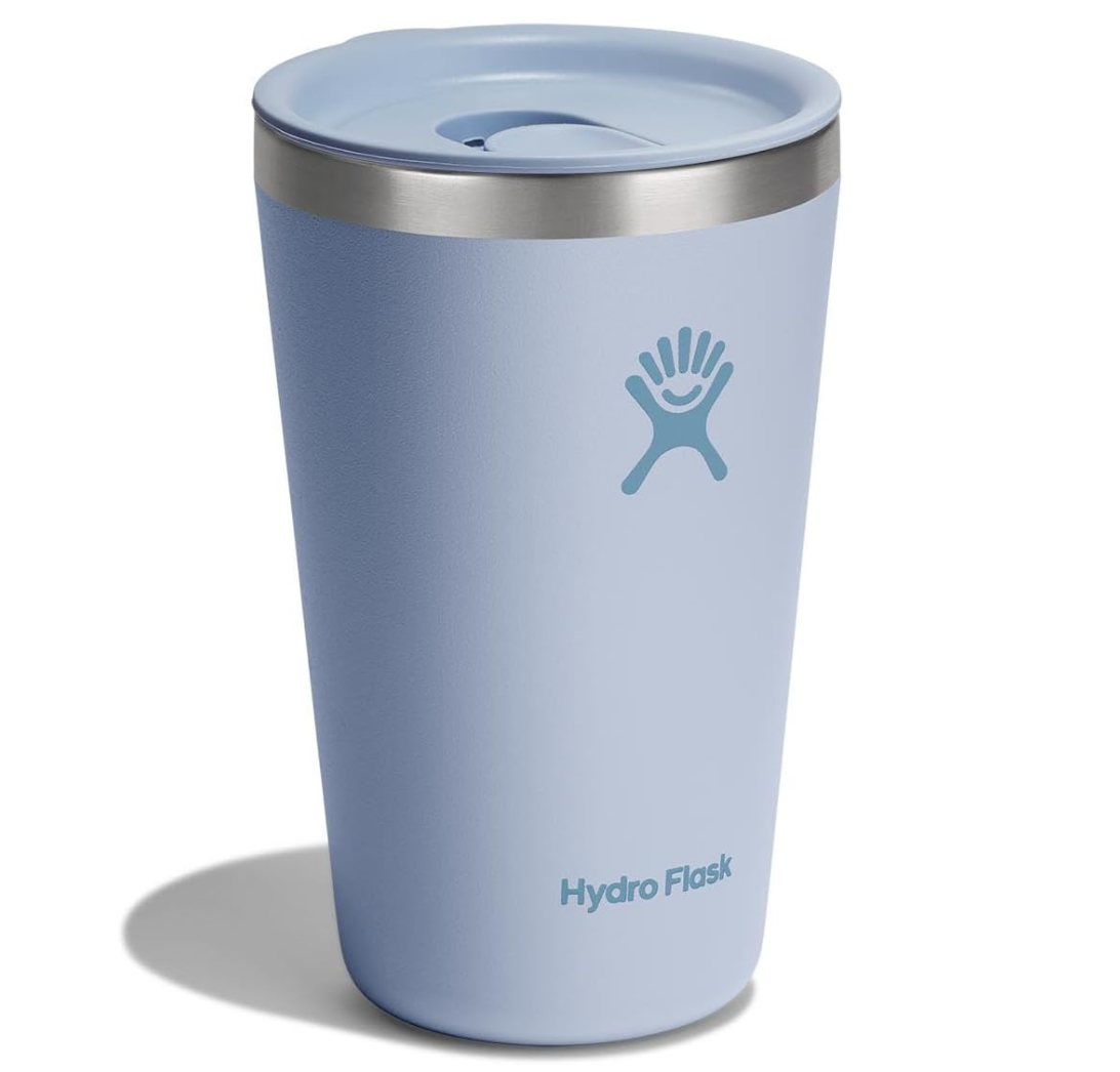 HYDRO FLASK - All Around Tumbler 473 ml -16 oz - Lockable, Leak-proof Push In Lid - Double Walled, Vacuum Insulated Stainless Steel Travel Mug - Hot & Cold - Surf