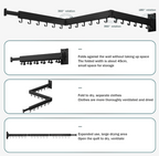 BOQORAD Wall Mounted Clothes Hanger Rack