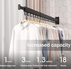 BOQORAD Wall Mounted Clothes Hanger Rack