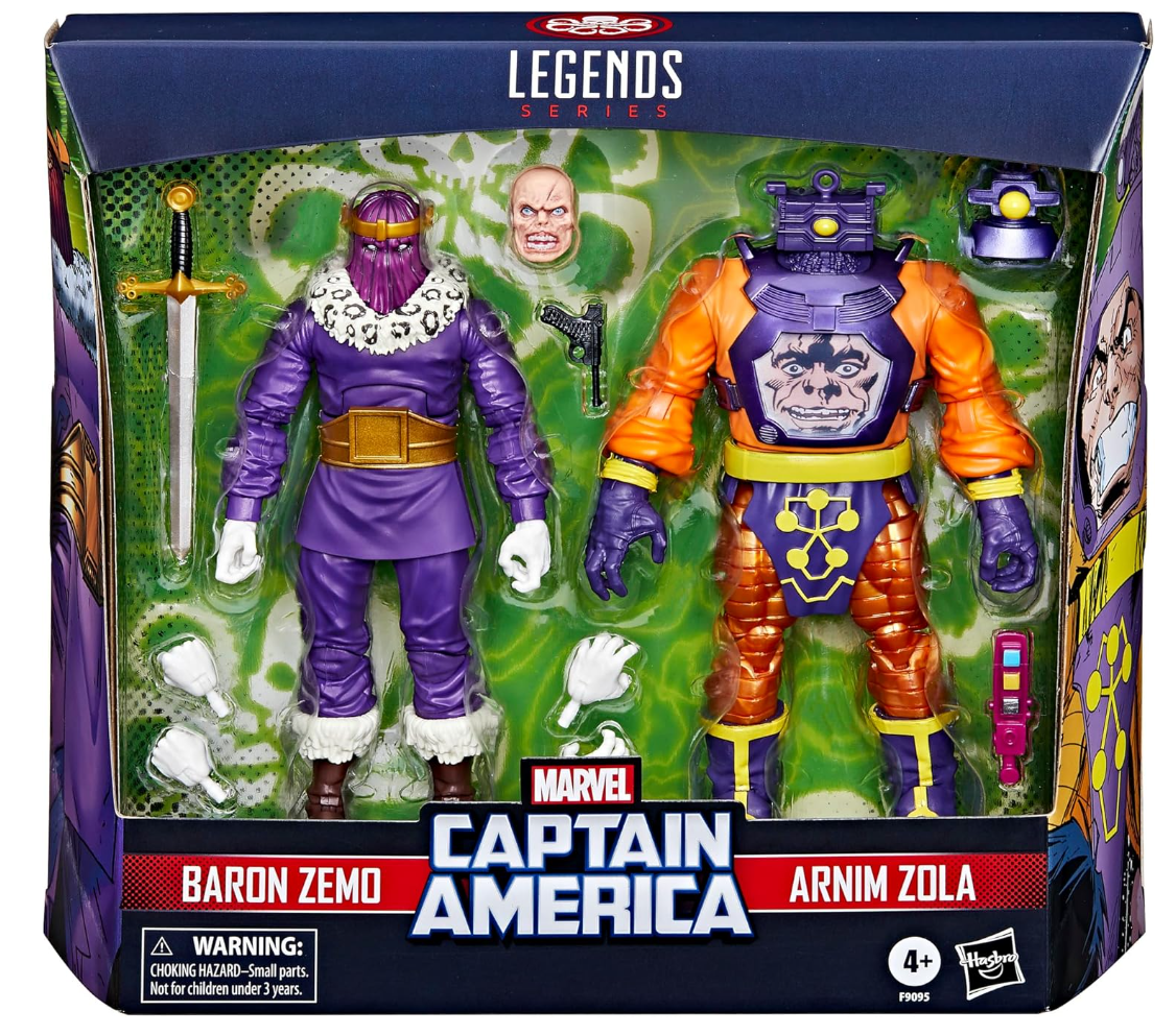 Marvel Legends Series Baron Zemo and Arnim Zola, Captain America Villains Comics Collectible 6-Inch Action Figures Main image