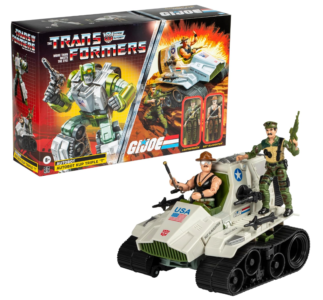 Transformers Collaborative G.I. Joe x Autobot Kup Triple T 9-Inch Action Figure, O-Ring 3.75-inch SGT Slaughter & Leatherneck Action Figures 8+ Main image