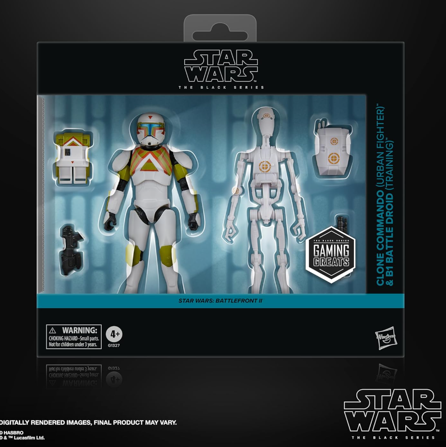 STAR WARS The Black Series Clone Commando Urban Fighter & B1 Battle Droid Training, Battlefront II 6 Inch Action Figures Secondary image