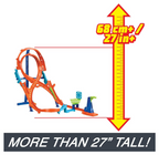 Hot Wheels Track Set with 1 Hot Wheels Car, Tall Figure-8 Track for Race & Stunting, Connects to Other Hot Wheels Tracks, Folds for Convenient Storage