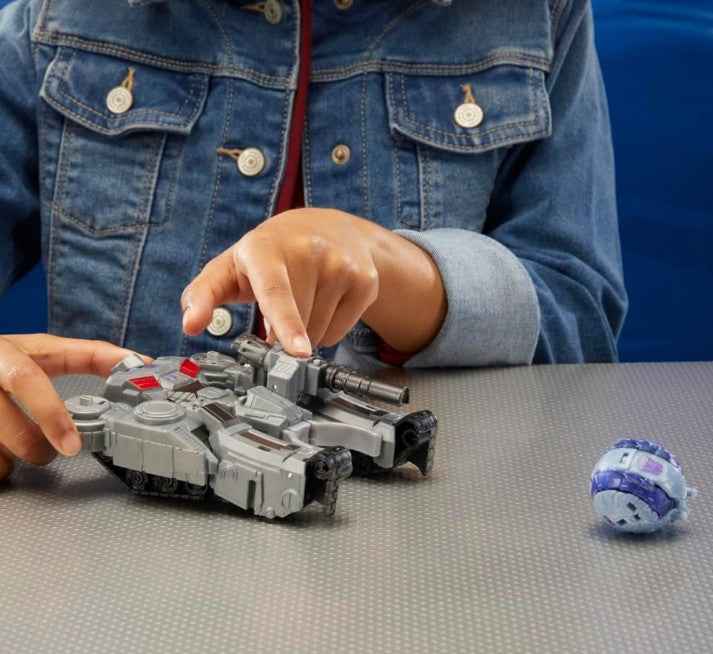 Transformers One Race and Blast Converting Action Figure 2 Pack 5.5-Inch Megatron (D-16) Figure, Decepticon Whirlwing Figure, Interactive Toys for Boys and Girls Ages 6 and Up