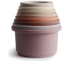 Mushie Stacking Cups Toy | Made In Denmark (Petal)