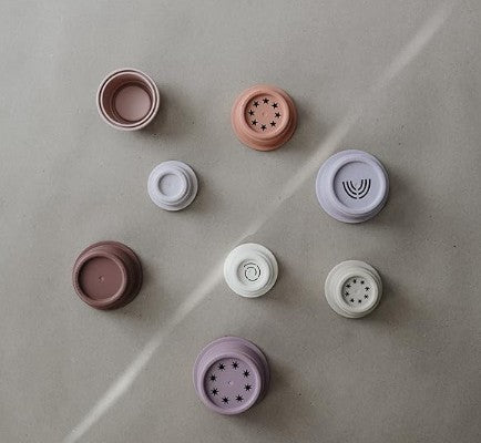 Mushie Stacking Cups Toy | Made In Denmark (Petal)