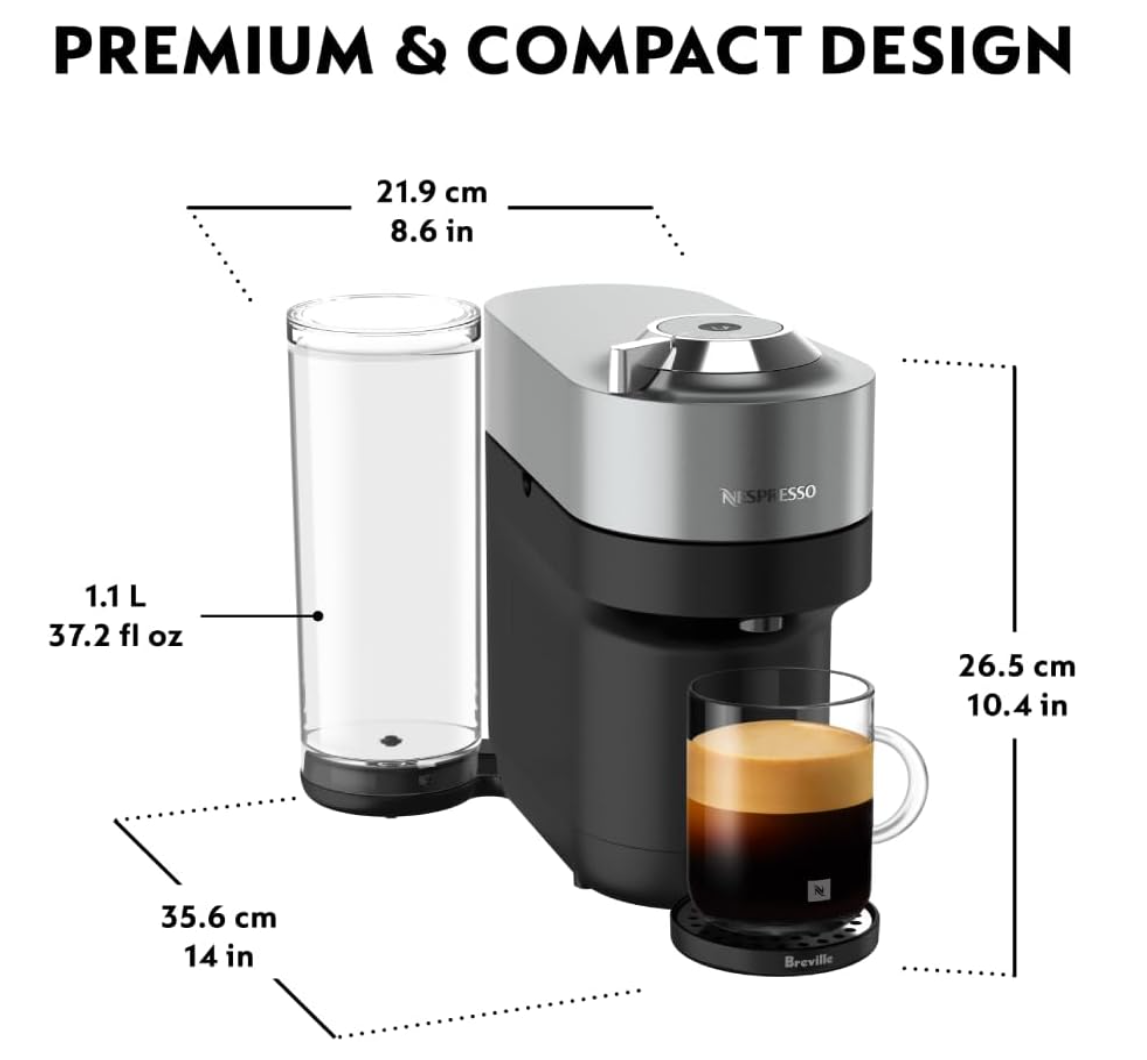 Nespresso Vertuo Pop+ Coffee Machine, Titan