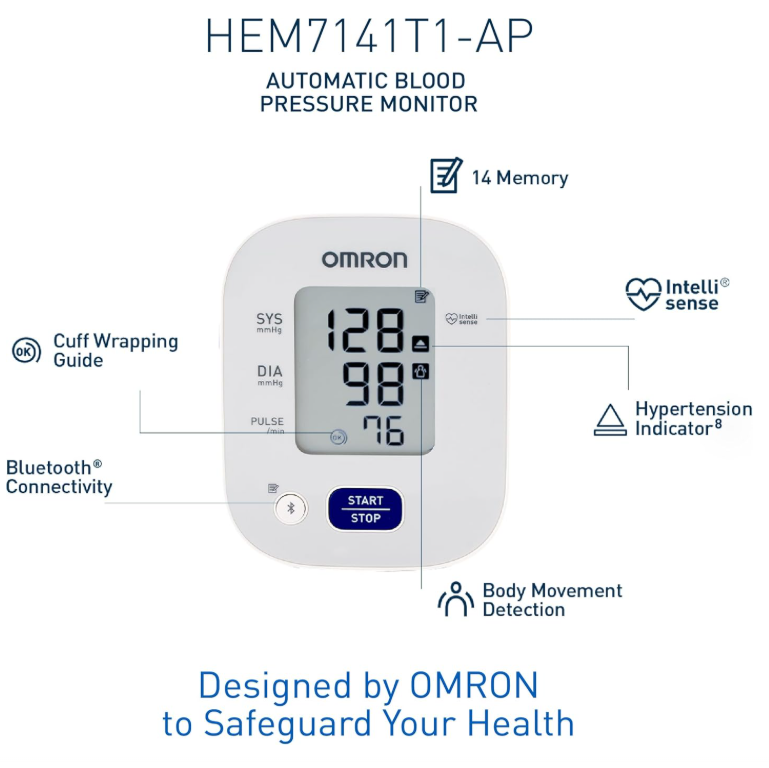 OMRON HEM7141T1 Bluetooth Blood Pressure Monitor Secondary image