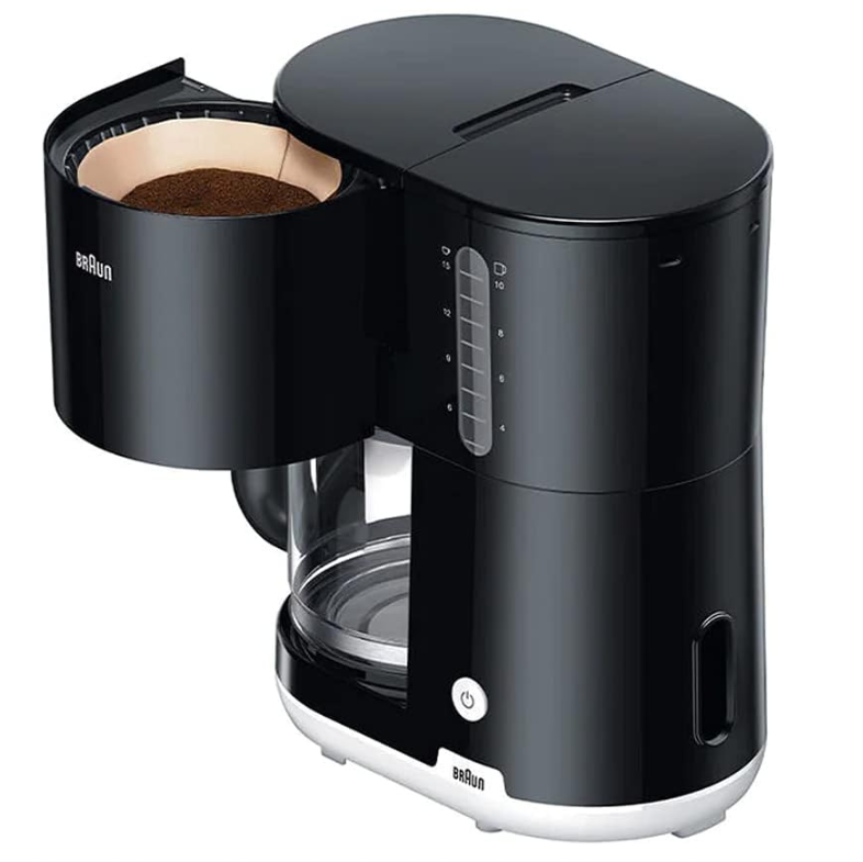 Braun Household Breakfast1 Filter Coffee Maker AromaCafe OptiBrew System Automatic ShutOff Coffee Maker 10 Cups
