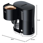 Braun Household Breakfast1 Filter Coffee Maker AromaCafe OptiBrew System Automatic ShutOff Coffee Maker 10 Cups