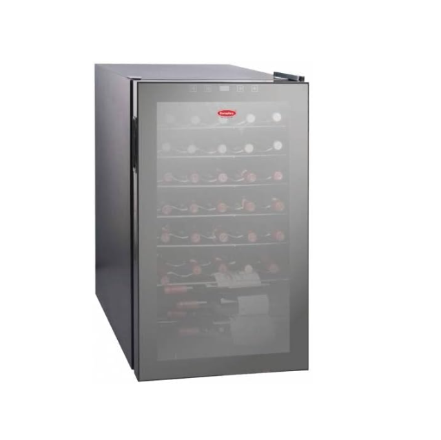 EuropAce EWC 331 Wine Cooler With Mirror Glass Door 33 Bottles Black Main image