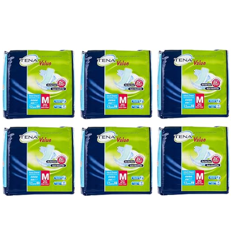 TENA Value Plus M 81 To 112cm 12ct Pack Of 6
