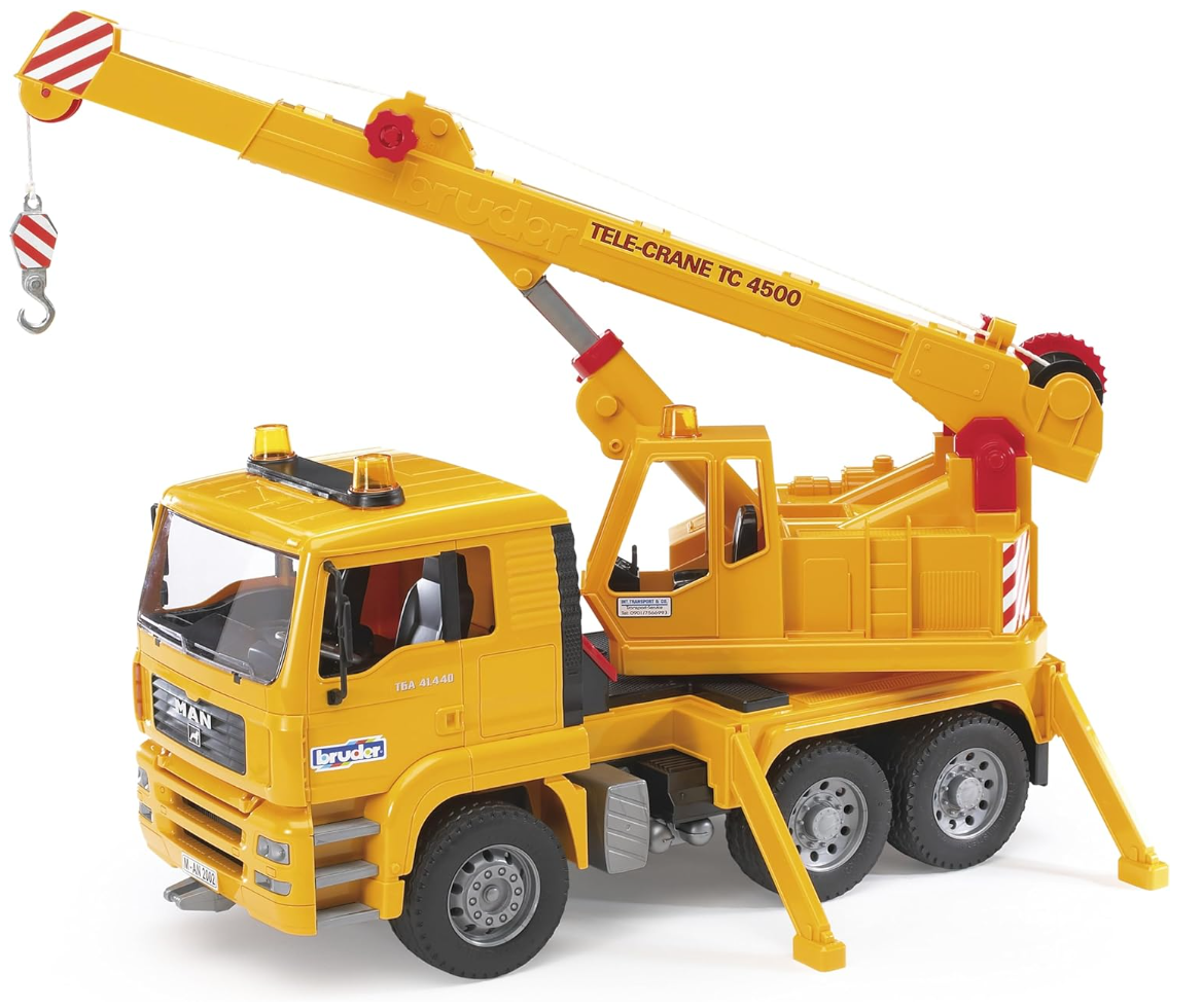 Bruder BRU02754 MAN TGA Crane Truck Yellow