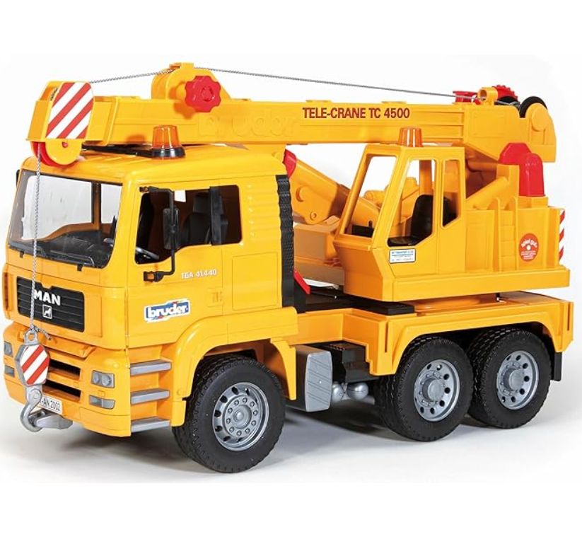 Bruder BRU02754 MAN TGA Crane Truck Yellow