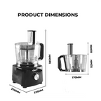 PowerPac Food Processor Chopper Slicer And Shredder