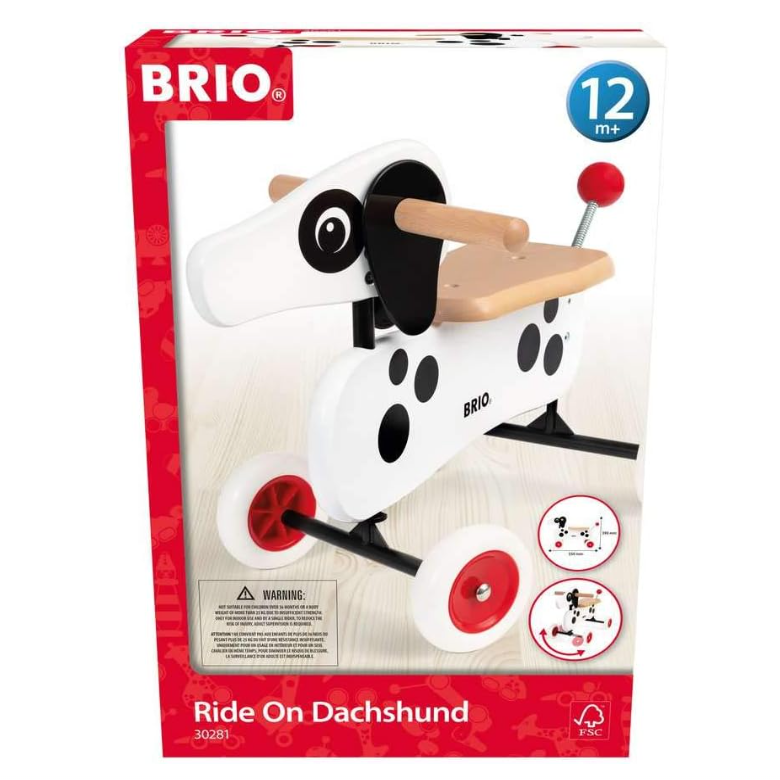 Brio 30281 Dachshund Sausage Dog Ride Toddler Toy For Kids 12 Months And Up