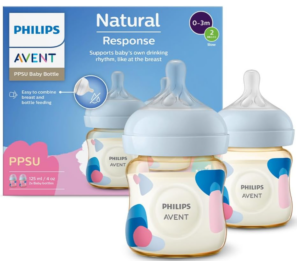 AVENT Philips Avent Natural Response PPSU Baby Bottle for 0+ Month, 120 ml Capacity (Pack of 2)
