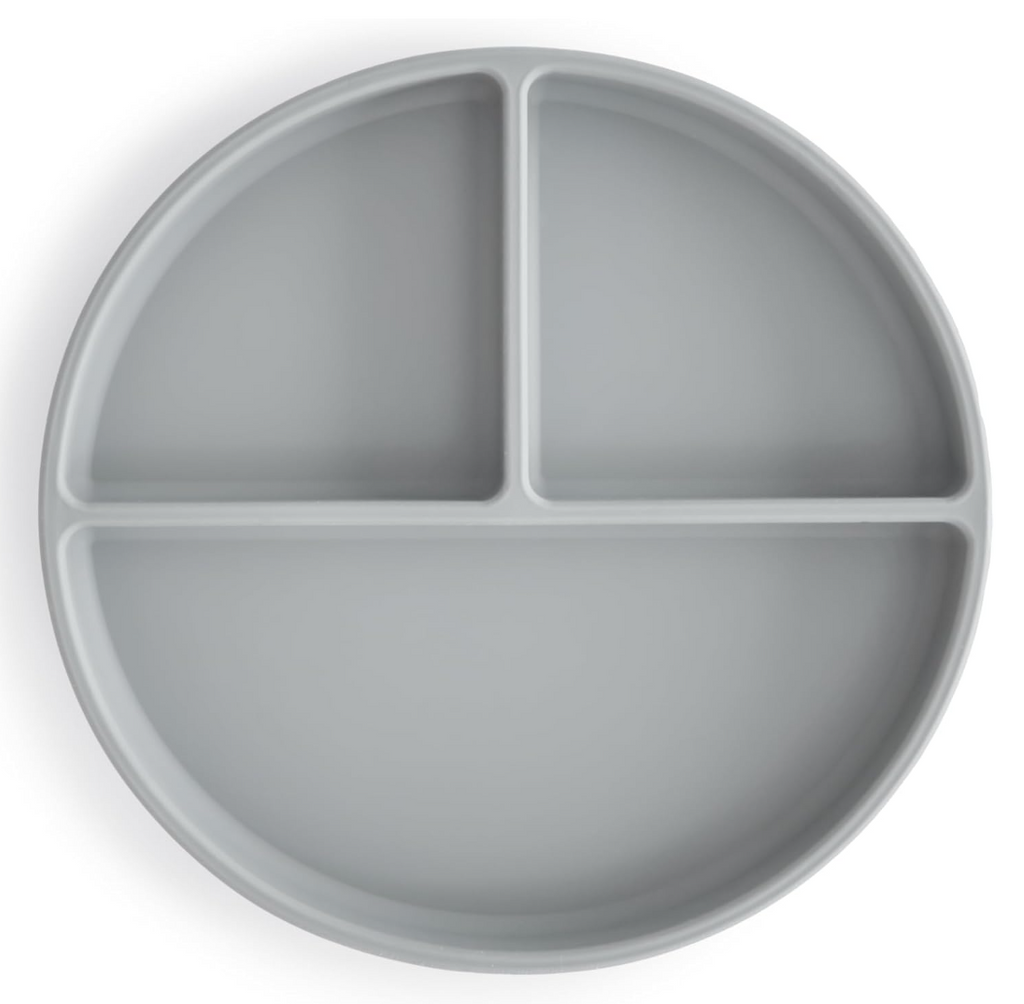 Mushie Silicone Suction Plate | Bpa-Free Non-Slip Design (Stone)