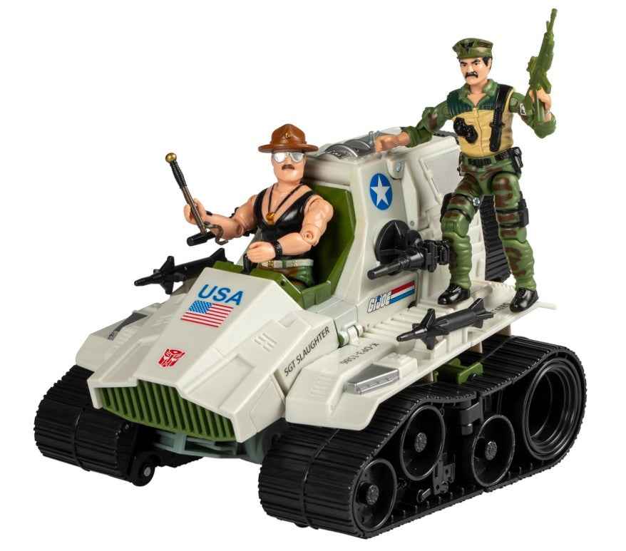 Transformers Collaborative G.I. Joe x Autobot Kup Triple T 9-Inch Action Figure, O-Ring 3.75-inch SGT Slaughter & Leatherneck Action Figures 8+