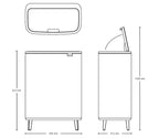 Brabantia Bo Touch Bin Hi - 60L Inner Bucket (White) Large Waste Kitchen Bin - Soft-touch