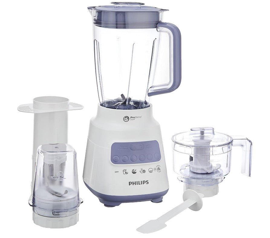 Philips 5000 Series Blender HR2223/01 – ProBlend Crush Tech, 700W Power, 5 Speed Settings, Ice Crush Function, Easy Clean Button, Plastic Jar