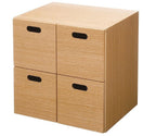 MUJI 12381167 Stacking Chest, Width 14.6 x Depth 11.0 x Height 14.6 inches (37 x 28 x 37 cm), 4 Drawers, Oak Veneer