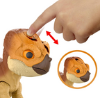 Mattel Jurassic World: The Rebirth Primal Protector Aquilops Dolores Interactive Dinosaur Toy