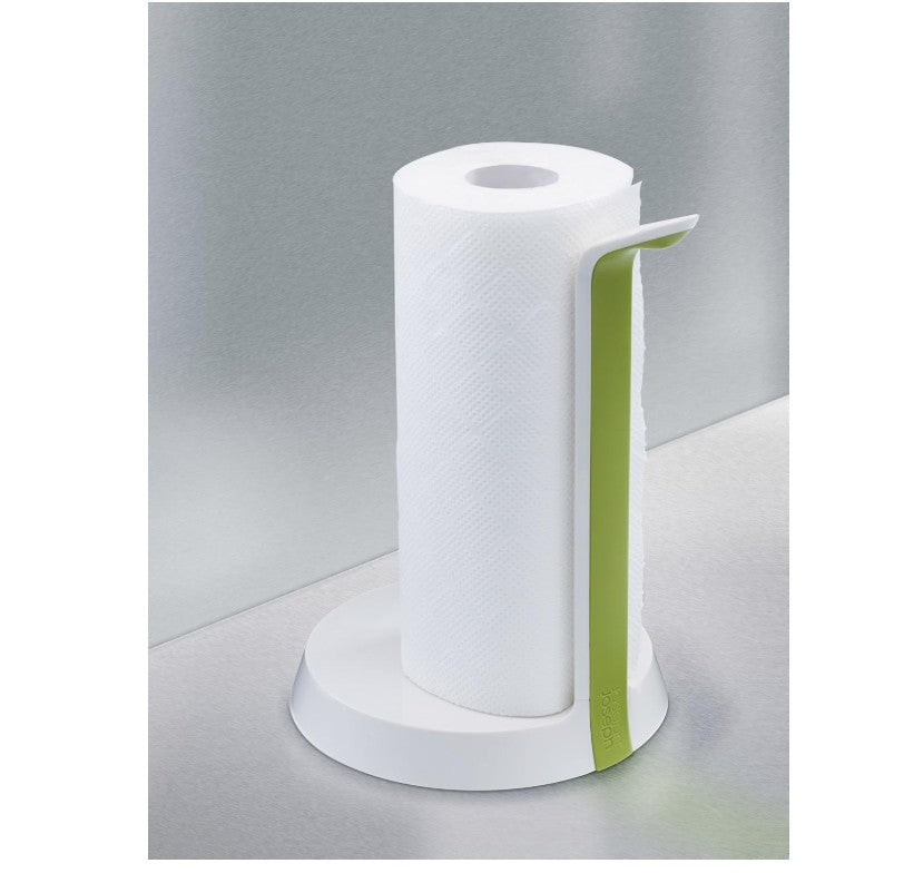 Joseph Joseph Easy-Tear Paper Towel Holder with Tearing Blade, White